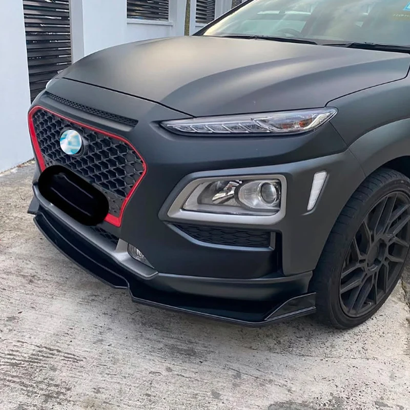 

For Hyundai KONA 2017-2025 Year Front Diffuser Lip Bumper Splitter Accessories Spoiler Body Kit
