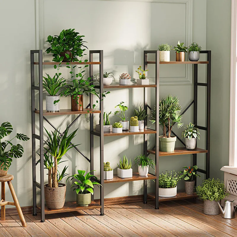 Composite shelf Multi-layer household bookshelf Open storage rack