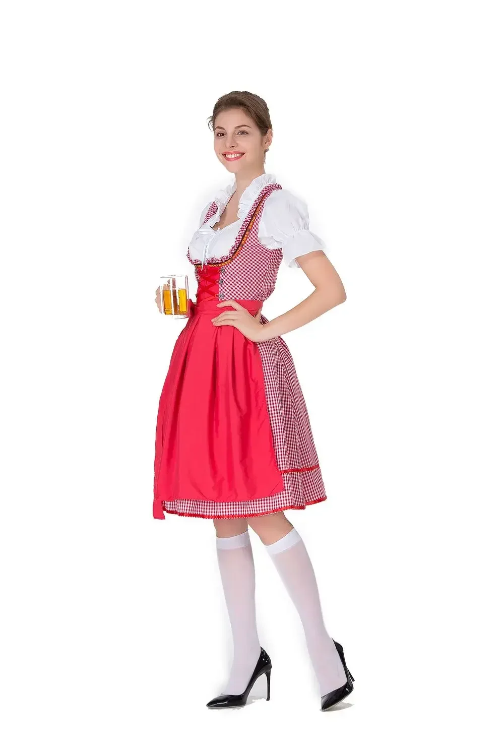 ハロウィーンパーティー用のセクシーなビールコスチューム、コスプレユニフォーム、ドイツのドレス、oktoberfest