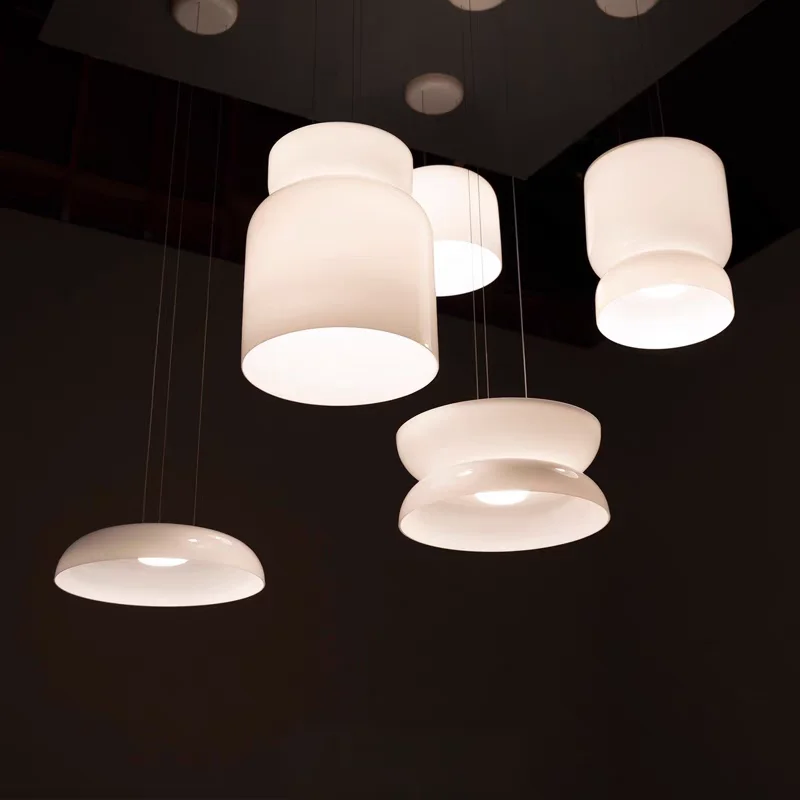 Minimalist Round Hanging Lamp Pablo White Glass Pendant Light Nordic Led Bedside Lamp For Dining Room Parlor Restaurant Table