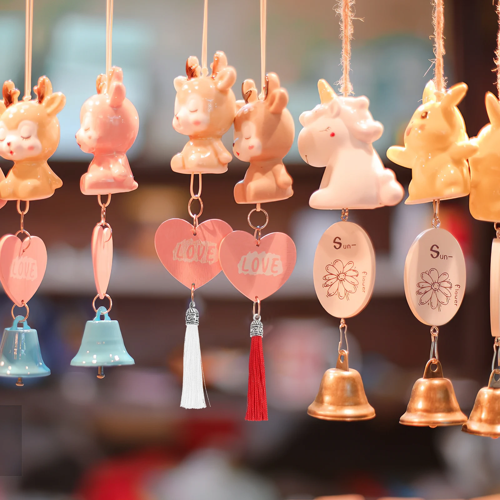 

30pcs Diy Tassel Pendant Keychain Charm Decorative Metal Ring Handbag Hanging Accessories For Crafts Jewelry Making Durable