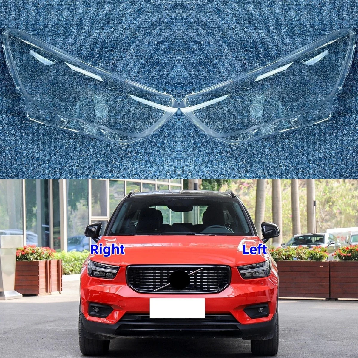 

For Volvo XC40 2020 2021 2022 2023 Articles Cars Headlights Lamp Cover Replace The Original Lampshade