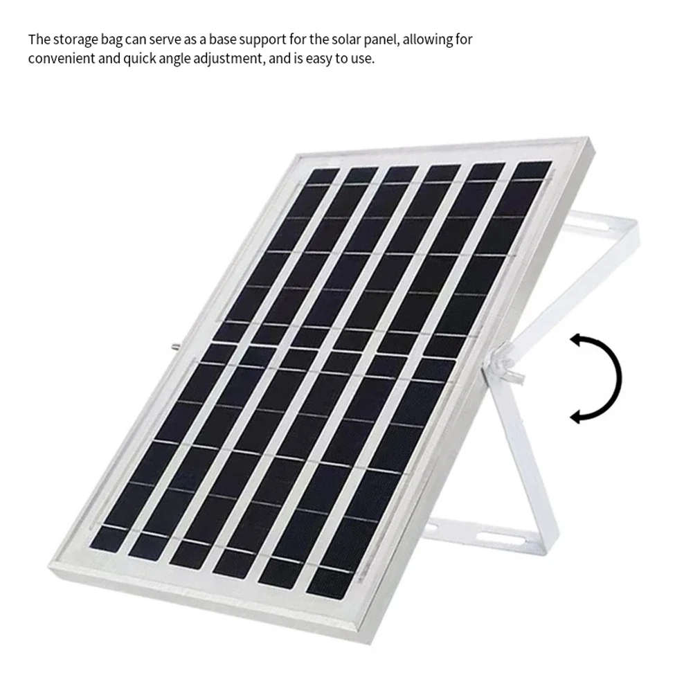 Portable Charger Solar Panel Simultaneous Device Charging Sturdy Aluminum Frame Efficient Solar Energy Converter Outdoor Use
