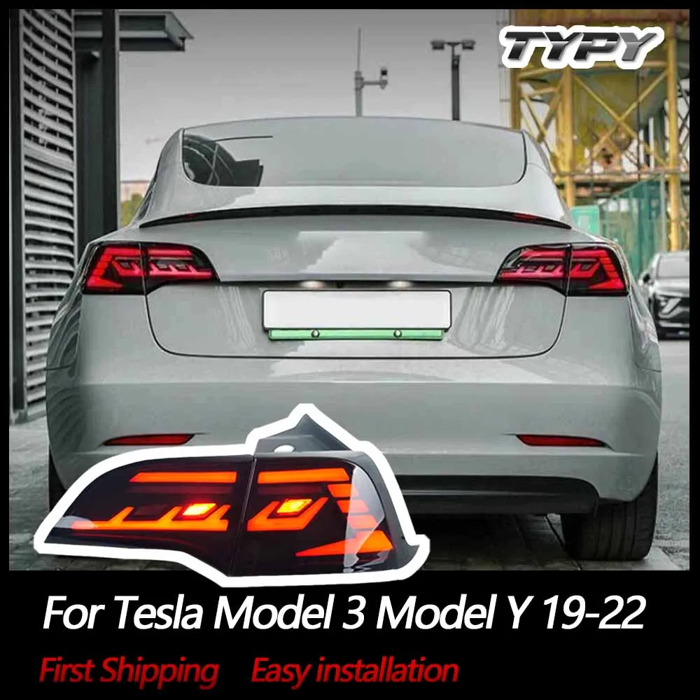 

Светодиодный задний фонарь TYPY для Tesla Model 3 Model Y 2019-2022, полный комплект с последовательными задними фонарями указателя поворота DRL