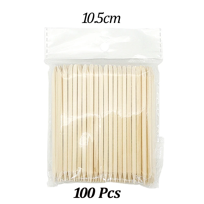 100Pcs/500Pcs Holz Häutchen Pusher Sticks 63/75/95/105/127/150/178MM Für Gel Polnisch Entfernen Sauber Pediküre DIY Design Punktierung Werkzeug