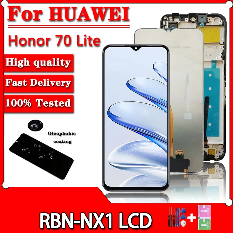 Tested For Huawei Honor 70 Lite RBN-NX1 LCD Display Screen Frame Touch Panel Digitizer For Honor 70Lite Display