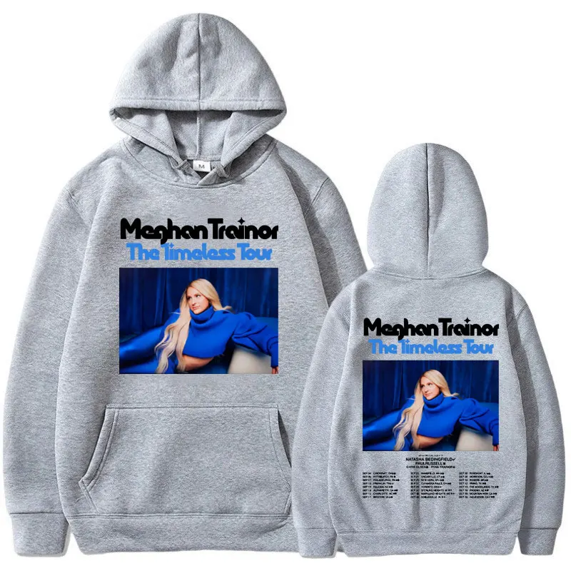 Meghan Trainor The seamless Tour 2024 nuova felpa con cappuccio felpe estetiche di moda retrò per uomo pullover in pile oversize autunnali