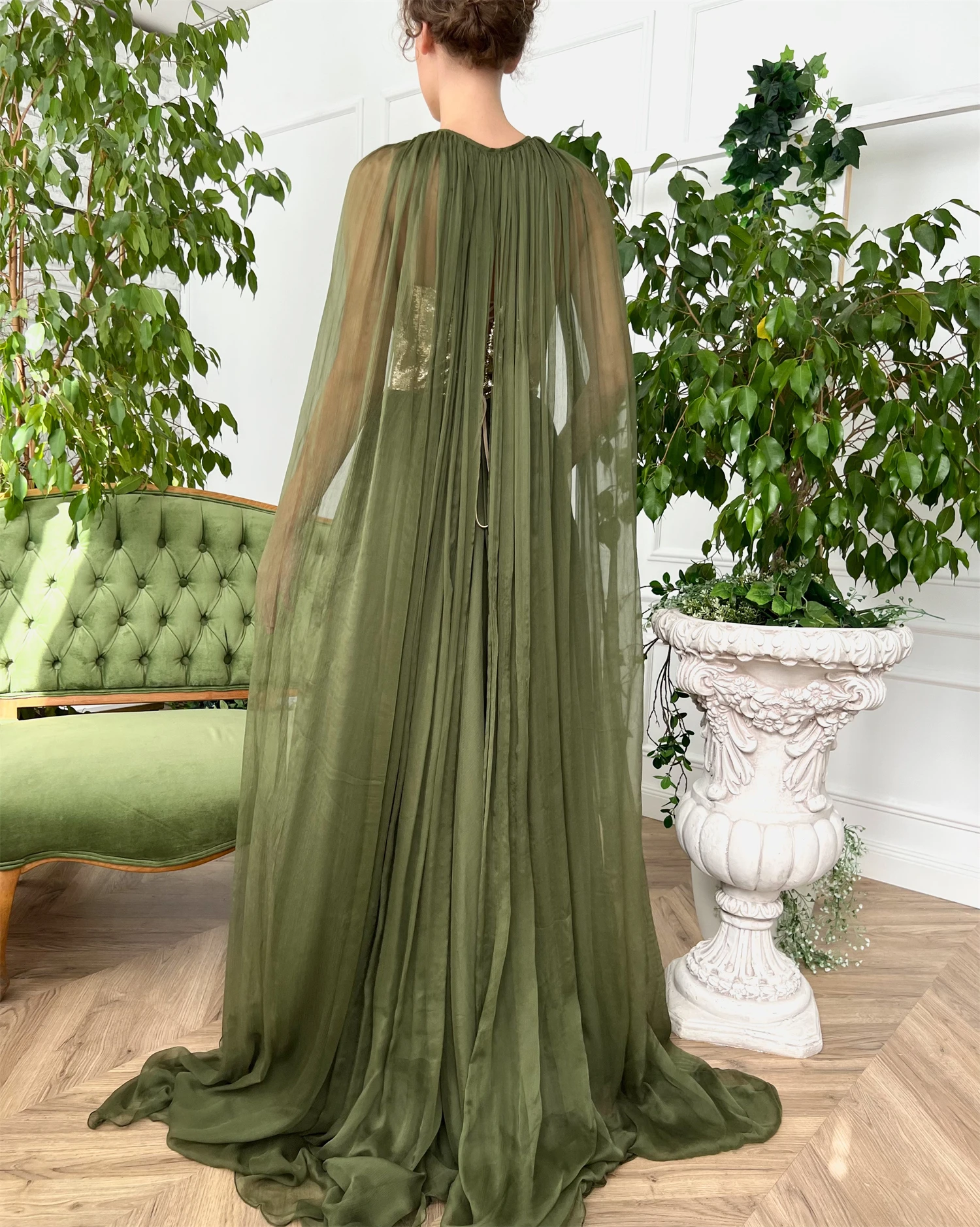 Green Elegant Women\'s Dresses for a Wedding Party Dress Chiffon Prom Dresses Luxury Gowns Sweetheart customized Skirt Ball Gown