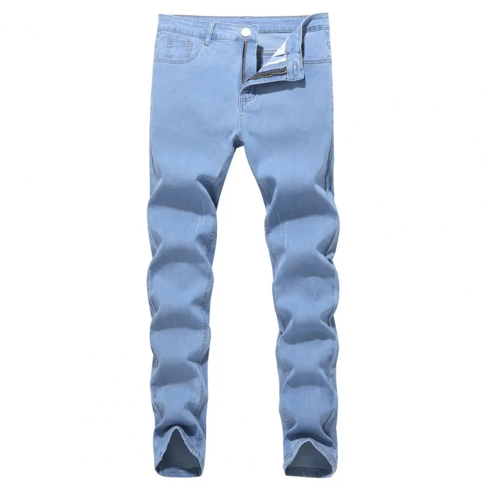 Men's Stylish Stretchy Street Jeans Hip Hop Streetwear Straight Loose Vintage High Street Man Baggy Denim Skinny Trousers