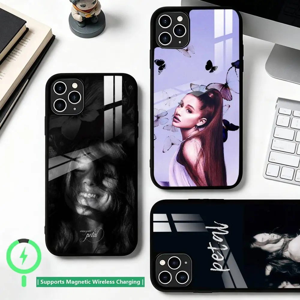 

A-Ariana g-Grande-Petal Phone Case For iPhone17,16,15,14,13,12,11 Plus,Pro Compatible with magnetic wireless charging