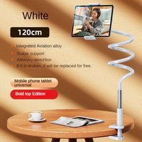 Universal Tablet Stand Desk Clip Rotating Lazy Flexible Long Arms Gooseneck Clamp Mount for Ipad Mobile Phone Holder Bed Desk