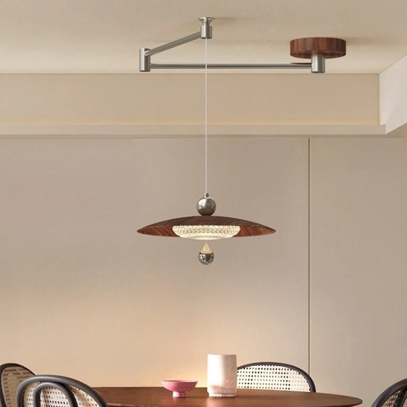 

Full Spectrum Medium Antique Rocker Arm Restaurant Chandelier Movable Displacement Retro Dining Room Dining