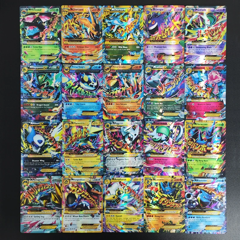 

20Pcs/Set DIY PTCG M Charizard Venusaur Latios Blastoise Diancie EX Toys Hobbies Hobby Game Collection Anime Cards For Kids Gift