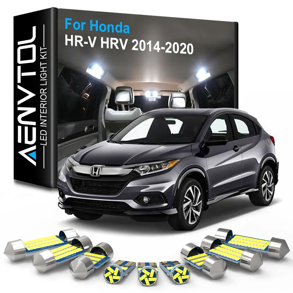 

AENVTOL 12 шт. Canbus внутреннее светодиодное освещение для Honda HR-V HRV 2014 2015 2016 2017 2018 2019 аксессуары купольная лампа для багажника карты