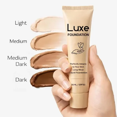 LUXE 30ml Liquid Foundation Color Changing SPF 50 Foundation Perfect Adapt Kinds Of Skin Tones Natural Dark Skin Tone Foundation