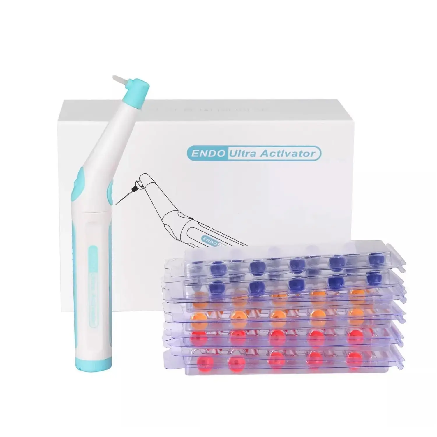 

Dentistry Sonic Irrigator Tips Endo Activator With 60pc Tips LED Light USB Recharged Battery For Dental Root Canal Cleaner Tools