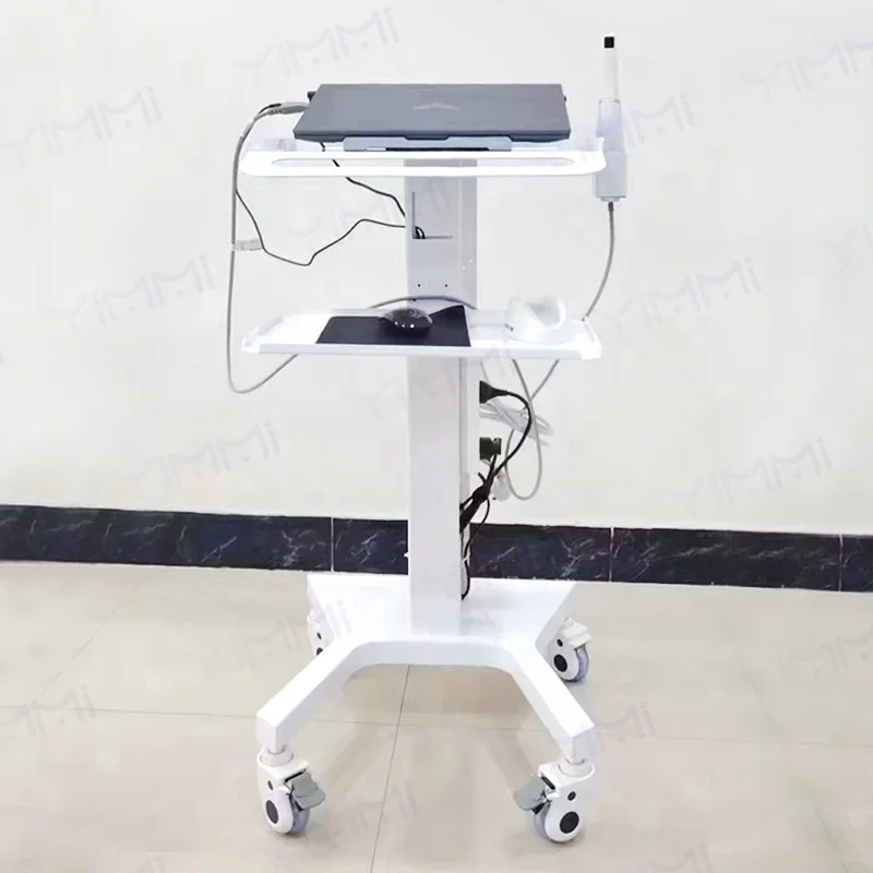 Mobile Hospital Bracket Trolley Furniture Intraoral Scanner Camera Medical Trolley Car White Medication Trolley