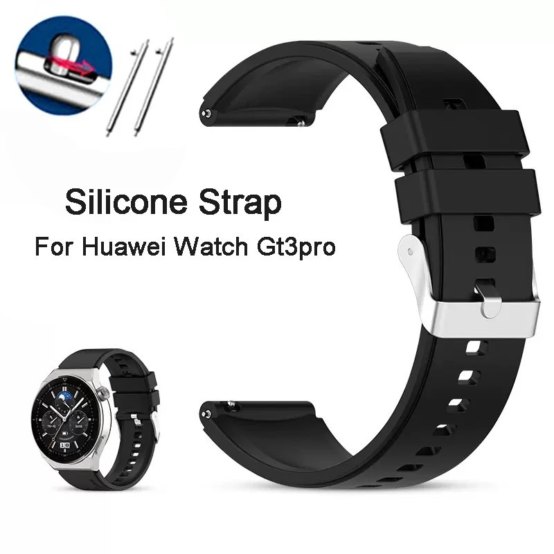 Silicone Strap For Huawei Watch Gt3pro 46mm/Gt2 pro Sport Wristband for Huawei Watch 3 pro new/ Gt2 46mm,22mm Watchband Bracelet