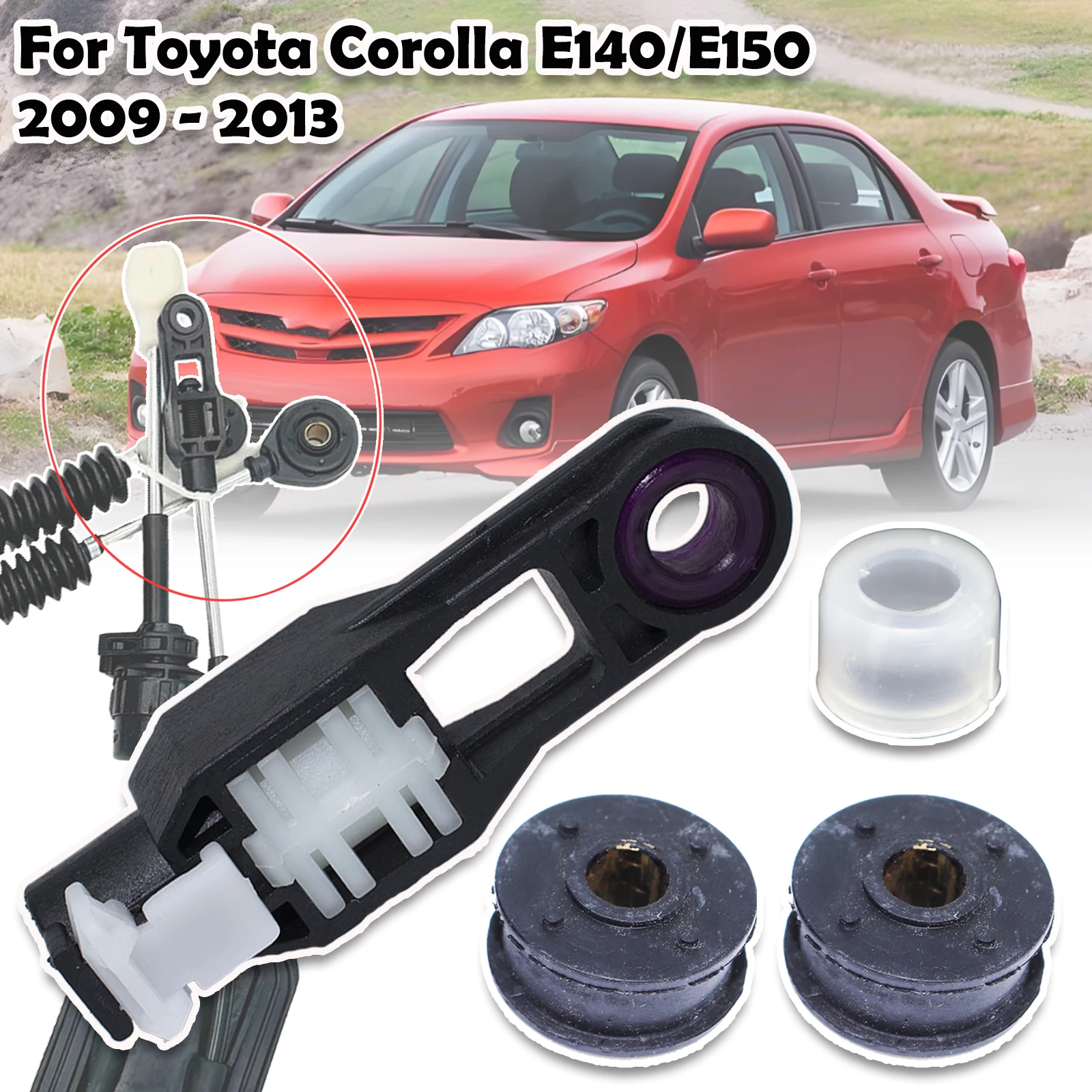 For Toyota Corolla E140/E150 Car Manual Gear Shift Selector Lever Linkage Cable End Rod Connector Shifter Bushing 2009 - 2013