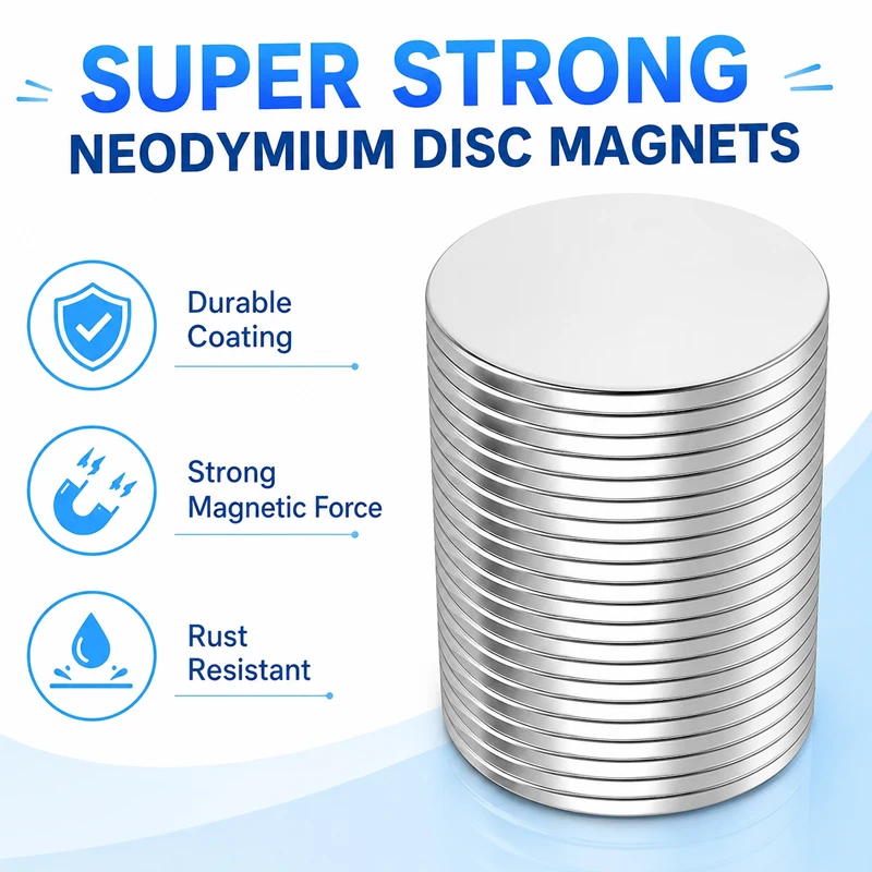 10x1mm Powerful Neodymium Magnet N35 NdfeB Permanent Magnetic Imanes Multi-Use Round Magnets for Office, Whiteboard, Crafts, DIY