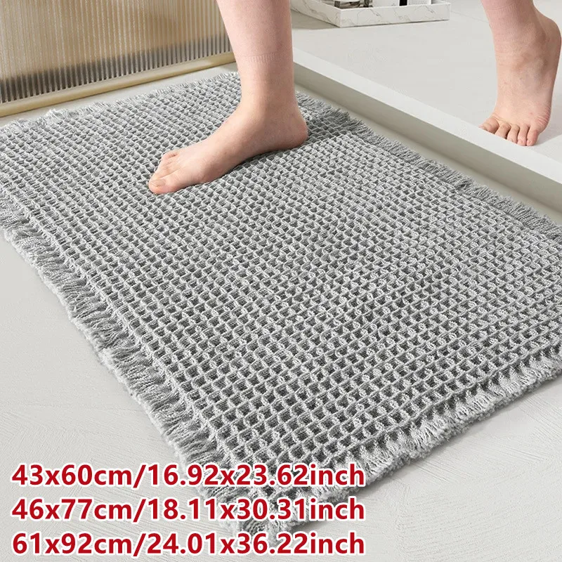 

Bathroom Mat Woven Bathroom FloorMat Entrance Absorbent Carpet Household Toilet Anti Slip Foot Mat Bathroom Door Mat ковер