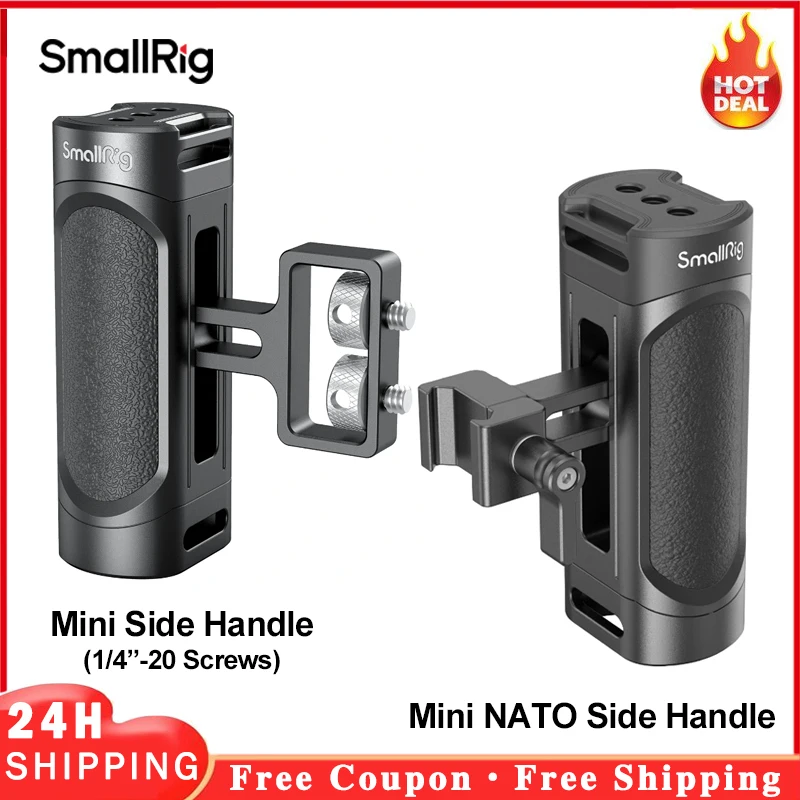 SmallRig Universal Camera Cage Mini Side Handle for Sony for Canon Camera Cage Handle Grip ARRI/NATO DSLR Camera 3813/2916