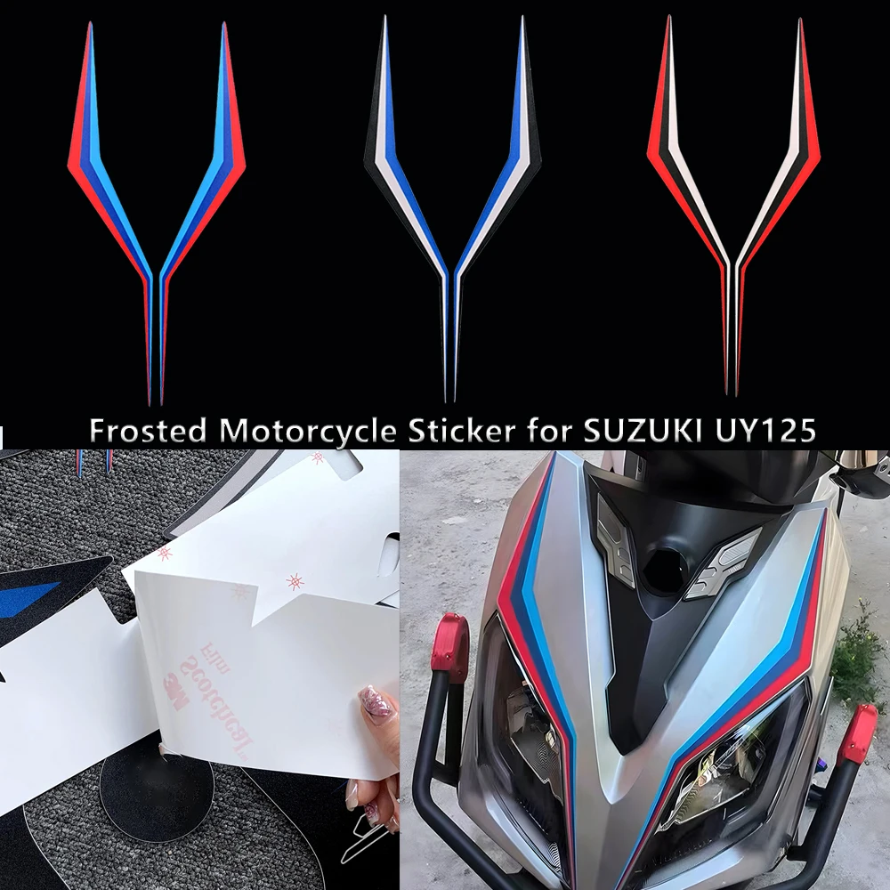 Frosted UY125 Motorcycle Head Sticker Retrofitting Decorative Decals for Suzuki 2022 UY125