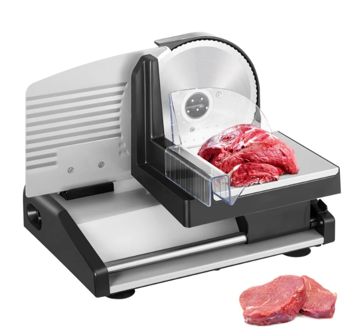 

7.5" Commercial Meat Slicer 200W Electric Deli Slicer for Meat Veggie Bread