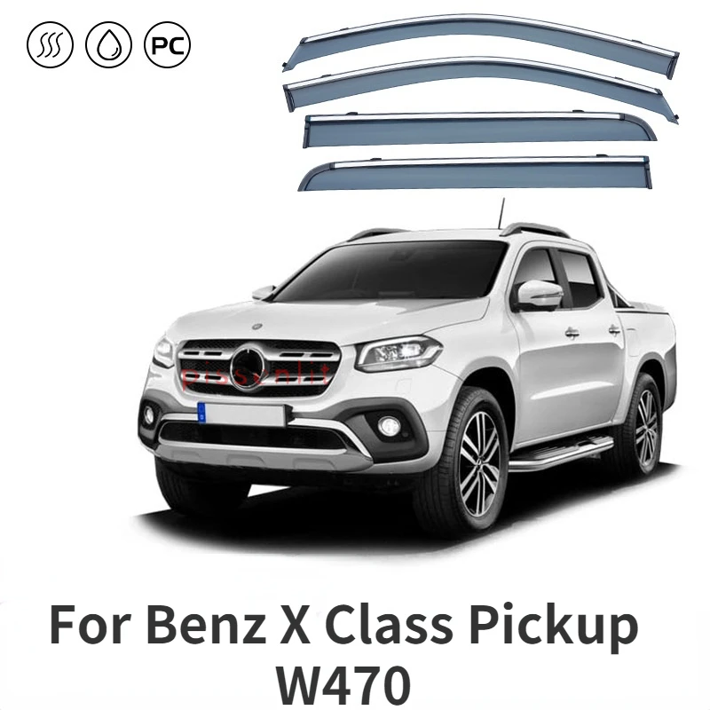 Car Roof Tent for Benz X Class Pickup W470 2017-2022 Accessories Window Visor Decoration Sun Visor Window Rain Guards