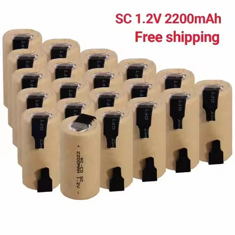 1-18pcs screwdriver drill SC battery 1.2V 2200mah SubC nickel cadmium rechargeable battery with Tab power tool SubC battery