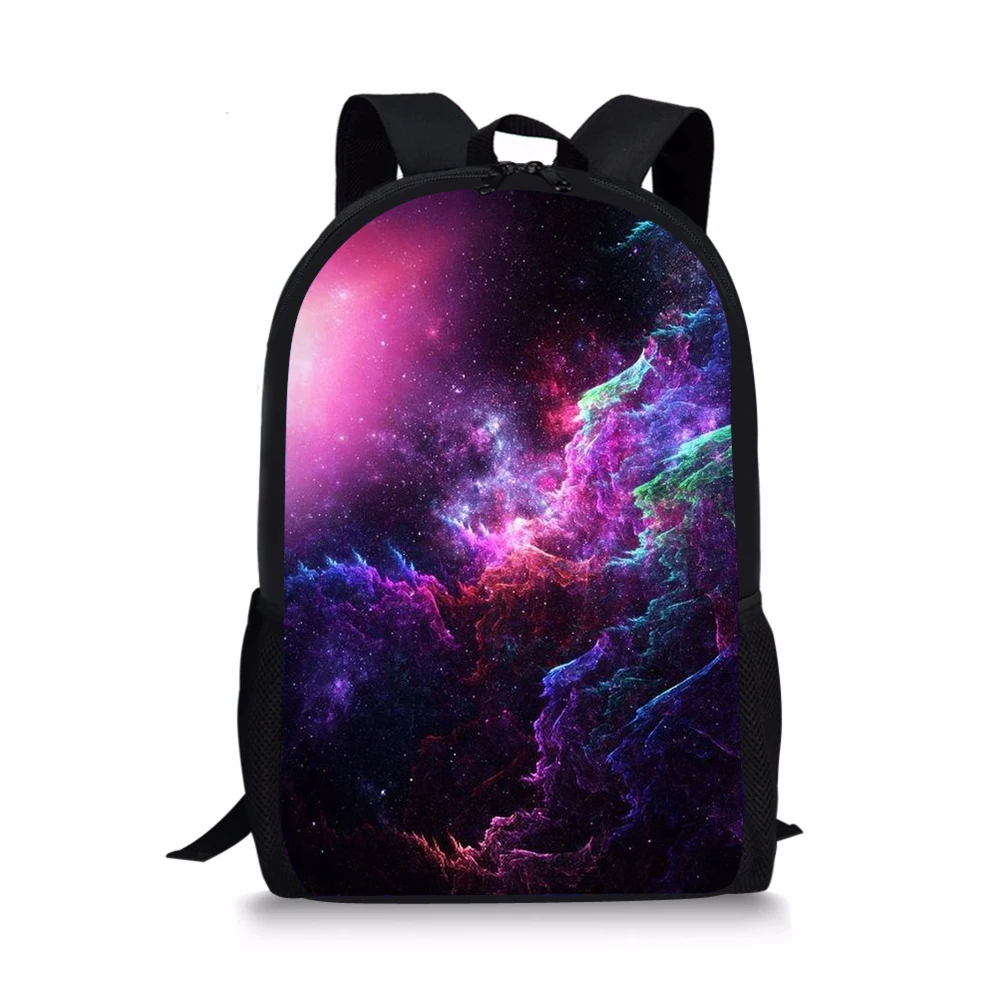 Pink Galaxy Amor Padrão Mochilas Escolares para Adolescentes Meninas Mulheres, Mochila Universitária, Crianças Book Bag, Meninos Presentes, Crianças Presentes, 16"