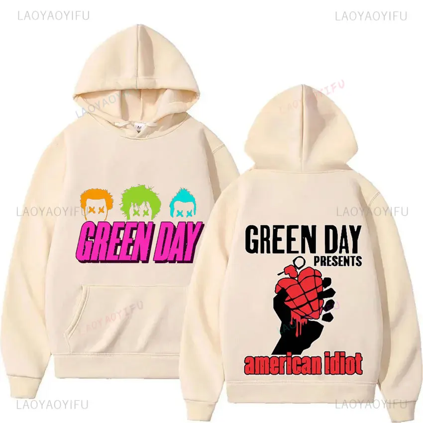 Green Day ' AMERICAN IDIOT ALBUM COVER ' hoody Men Green Day Printed Harajuku Hoodies Fashion Fall Hip Hop Sportswear Tops