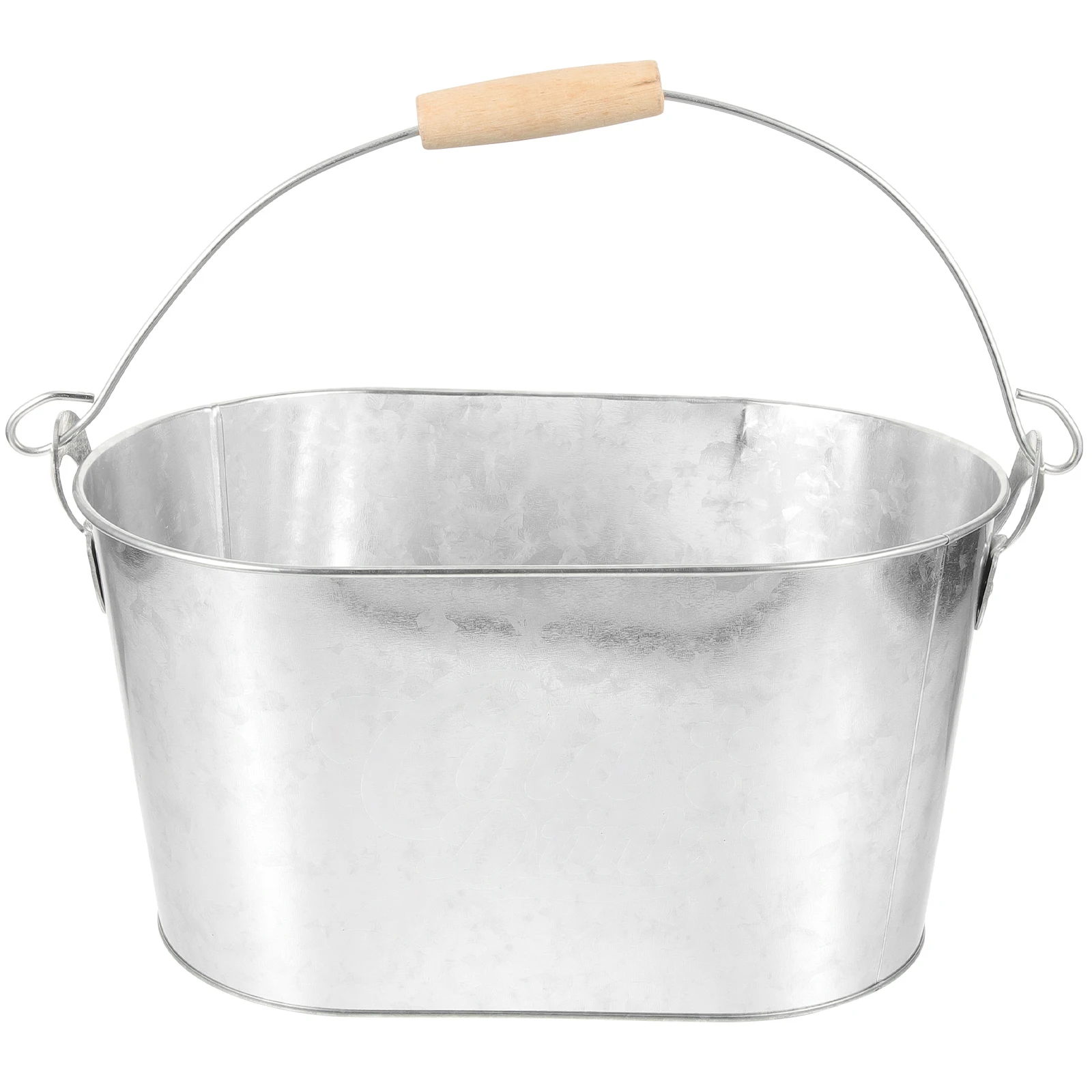 

Oval Ice Cube Thicker Tinplate Beer Wine Bucket For Party Bar Picnic Portable Cooling Storage Holder With Handle Iced Drinks
