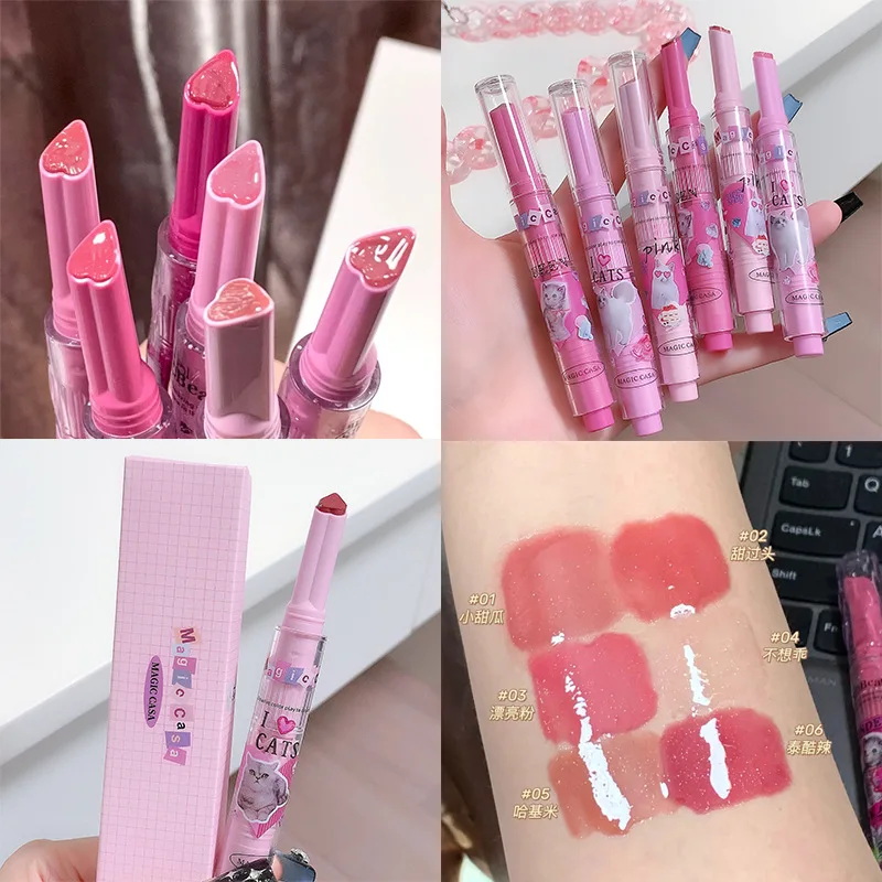 

Pressed Lipstick Mirror Hydration Fade Lip Lines Moisturizing Nourishing Lipstick Long Lasting