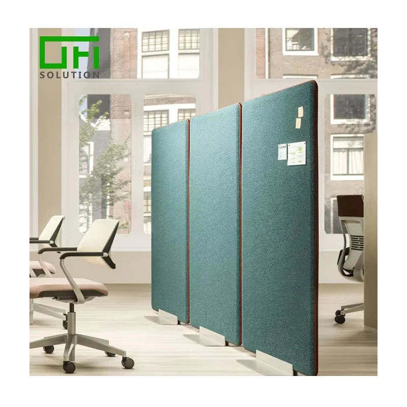 100% Recycle Polyester PET Felt Acoustic Office Partition Panels Portable Acoustic Room Dividers Sound Proof