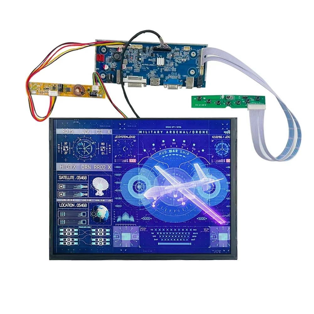 2026 14 Inch 1600x1200 800nits Flight Simulator LCD 50PIN LVDS IPS LCD Display With Driver Board