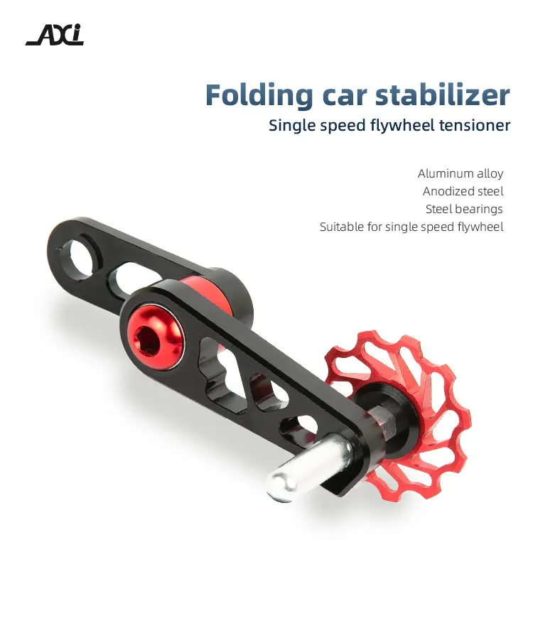 Für Singlespeed-Spannrolle, Fahrradkette, Aluminiumlegierungs-Führungsrolle, Kettenblattspreizer, Hinteres Schaltwerk, Reißverschluss – Detail 2