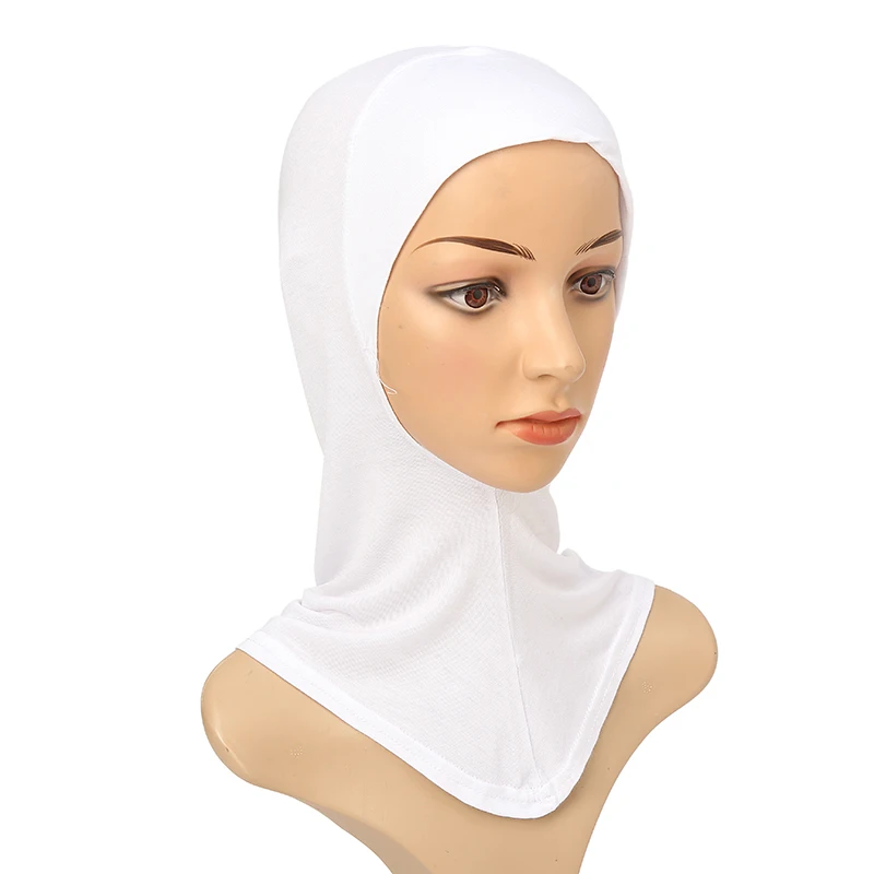 Muslim Full Coverage Undercap Women Cotton Jersey Hijab Elastic Bonnet Plain Underscarf Fashion Inner Headband Turban