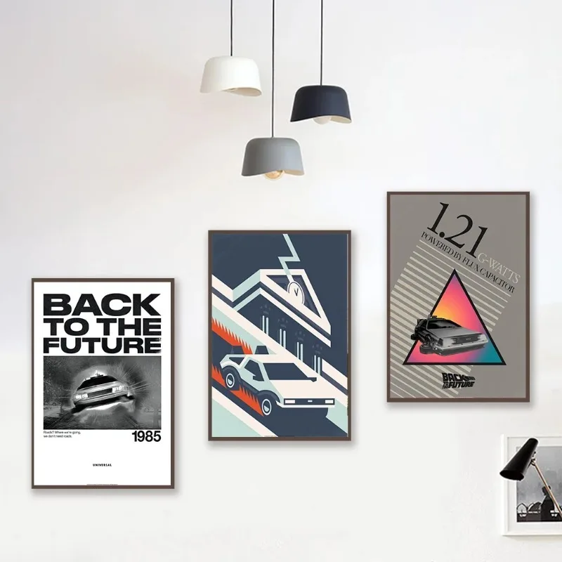 Canvas  Classic Movie Posters Back To The Future DIY Room Bar Cafe Decor Gift Art Wall s Home Poster Decoration