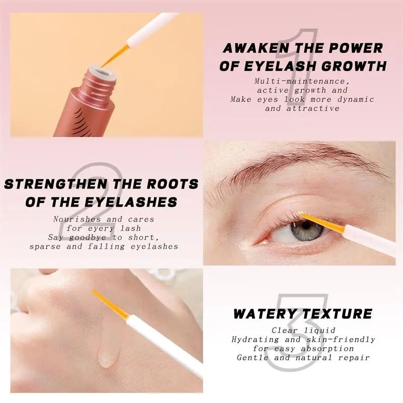 Suero de Crecimiento Rápido para Cejas, Producto para el Crecimiento del Cabello de las Pestañas, Anti-Caída del Cabello, Previene la Calvicie, Cejas Más Gruesas y Largas, Maquillaje