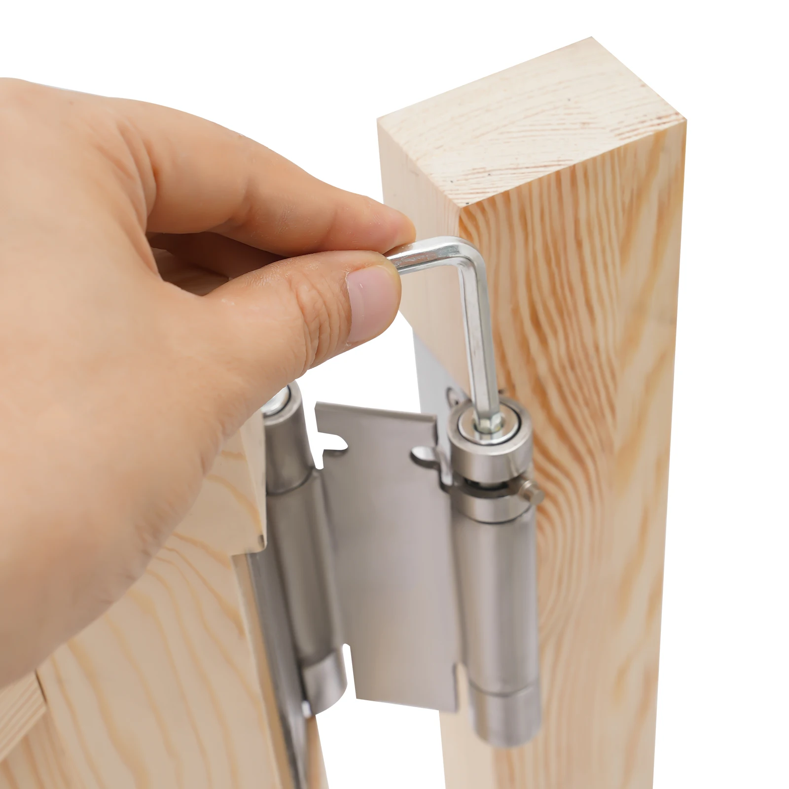 Log Color Double-Door Leaf Wood Partition Doors for Entrance Partition  Door-mounted