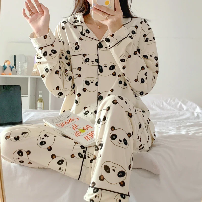 

Пижамные комплекты для женщин, милый крой для девочек, дышащие, Ulzzang, домашние, студенческие, простые, удобные, модные, высокого качества, уютные, Mujer, свободные, новые