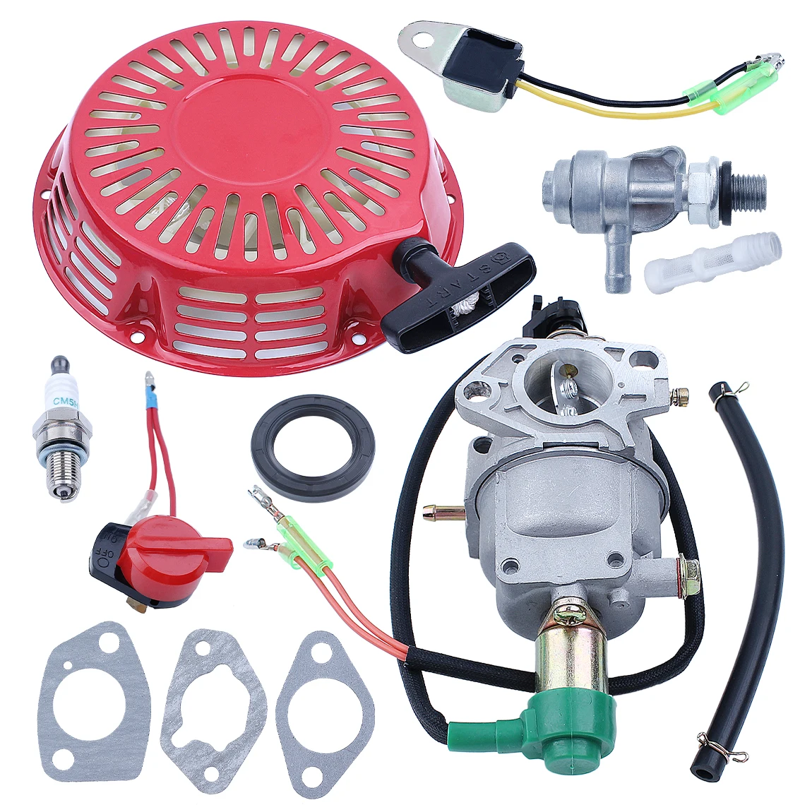 Pull Starter ReCOZil Carburetor Turn Up Kit For Honda GX340 GX390 11 13HP Engine Trimmer Accessories Garden Tool Parts