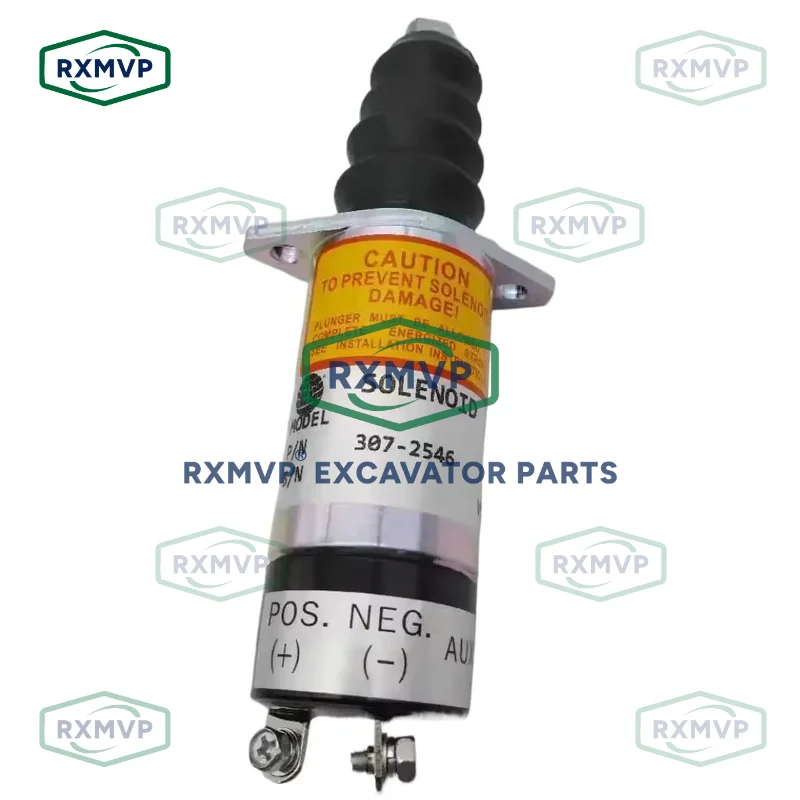 307-2546 1502-24D6U2B2S2A Fuel Shutdown Solenoid Valve 24V Fits Excavator WOOD WARD Diesel Engine Parts