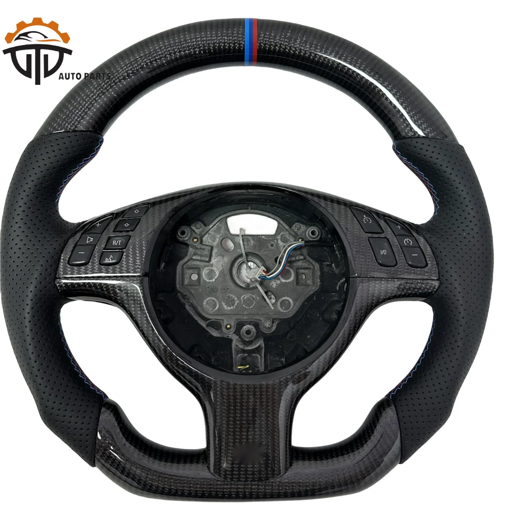 

Carbon Fiber Steering Wheel Perforated Leather For Bmw E46 Car Accessory Auto Parts