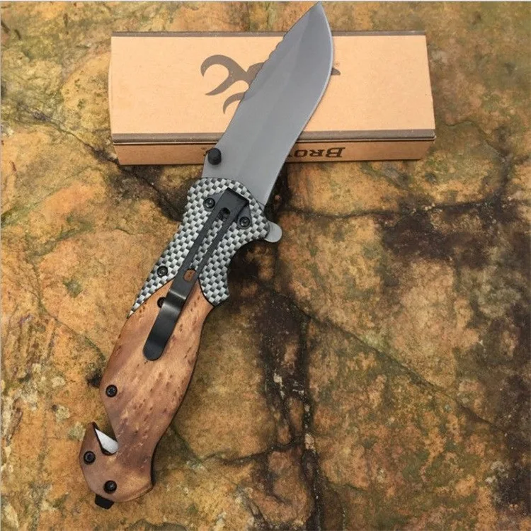 High Hardness Outdoor Portable Cutting Tools Knife Self-defense Multi-function Camping Hiking Folding Knife Gifts For Men