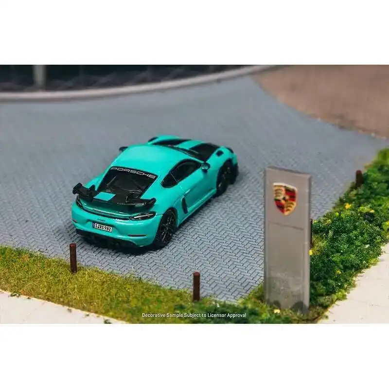 ما قبل البيع TW 1:64 بورش كايمان GT4 RS النعناع الأخضر دييكاست نموذج سيارة جمع اللعب Tarmac Works #4