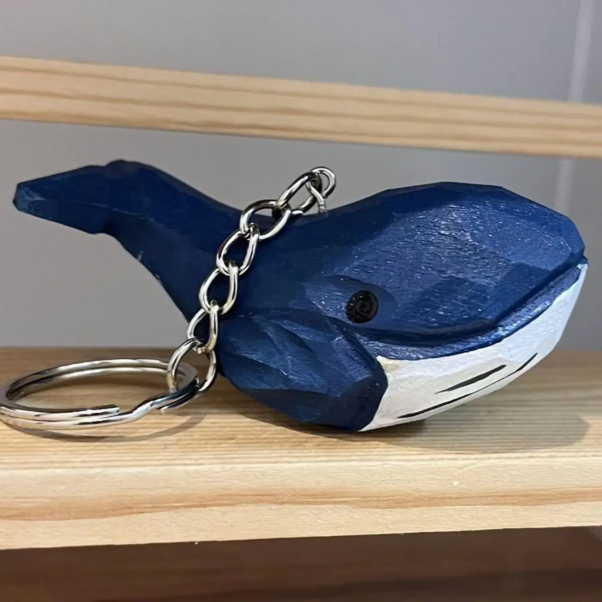 Wood Carving Small Gift Whale Key Chain Small Animal Pendant Creative Gift Female Solid Wood Carving Handmade Hot Sale