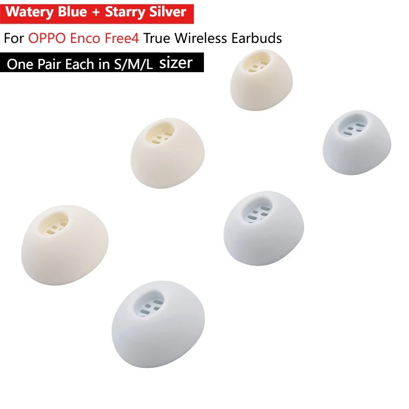 

For OPPO Enco Free4 Bluetooth Headphones Accessories-Silicone Ear Tips&Covers Dustproof Soft Durable Earbud Replacement Sleeves
