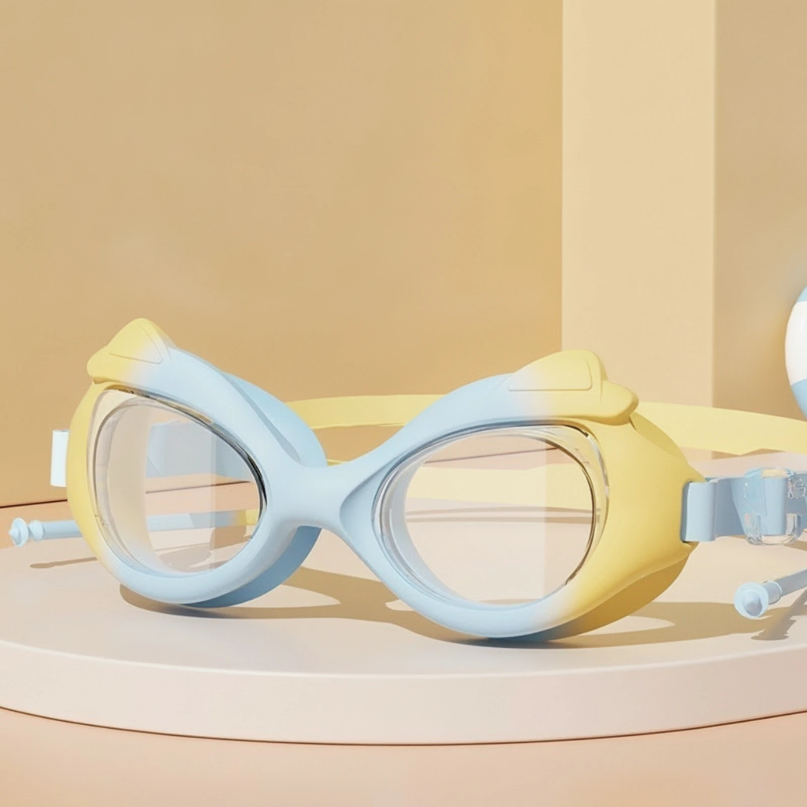 Swim Goggles Soft Silicone Swimming Goggles Eyewear Wide View Non-Slip for Children, Water Activities